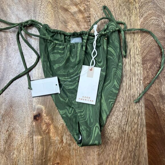 Good American tiny ties pesto swirl bottom bikini size 2 (Medium) - Picture 1 of 1